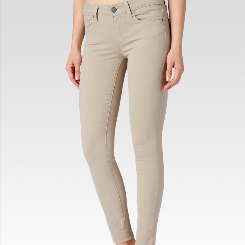 Paige Verdugo Khaki ankle skinny jeans